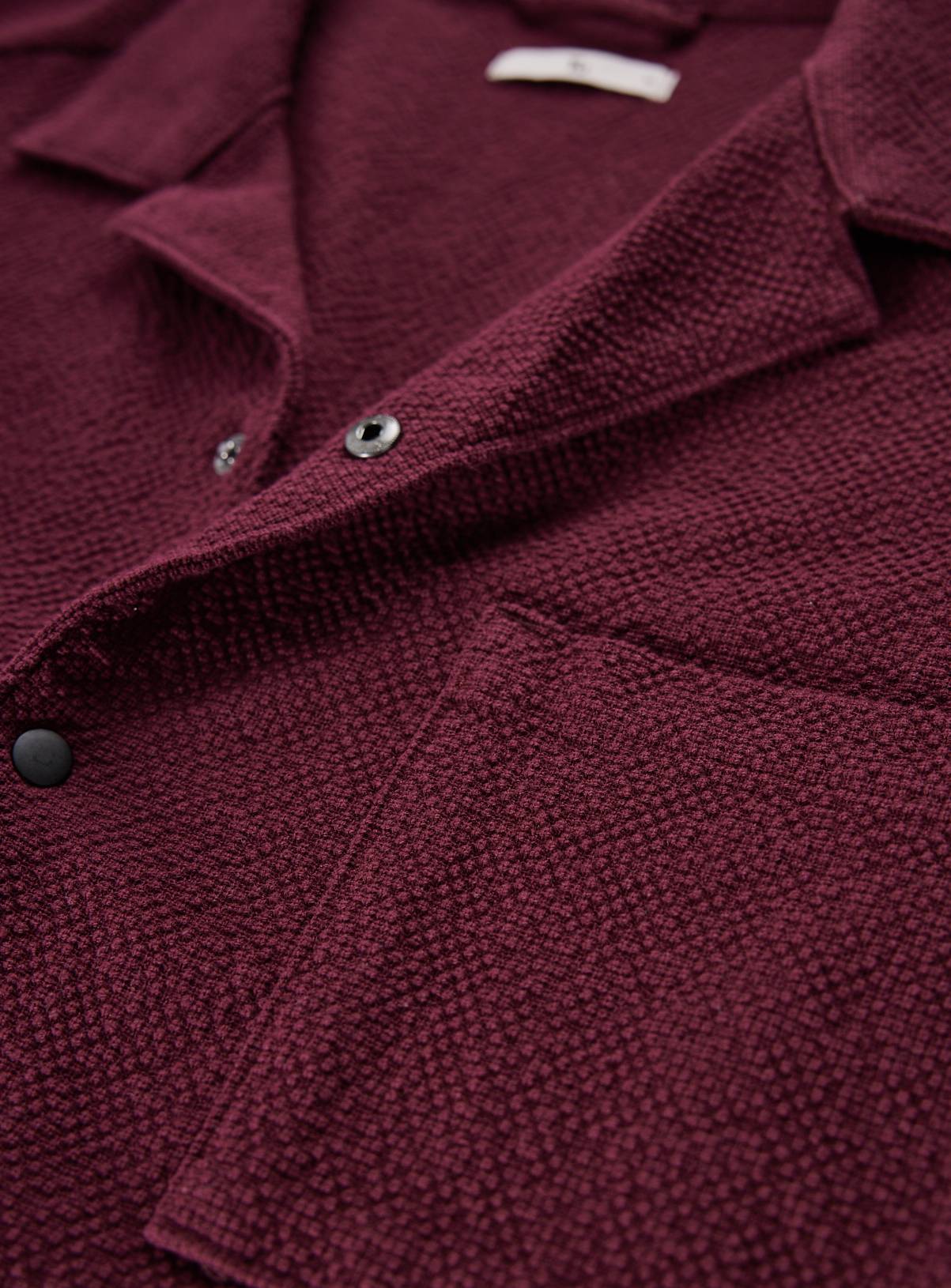 Dark Red Seersucker Co-ord Shirt XXXL - Image 4